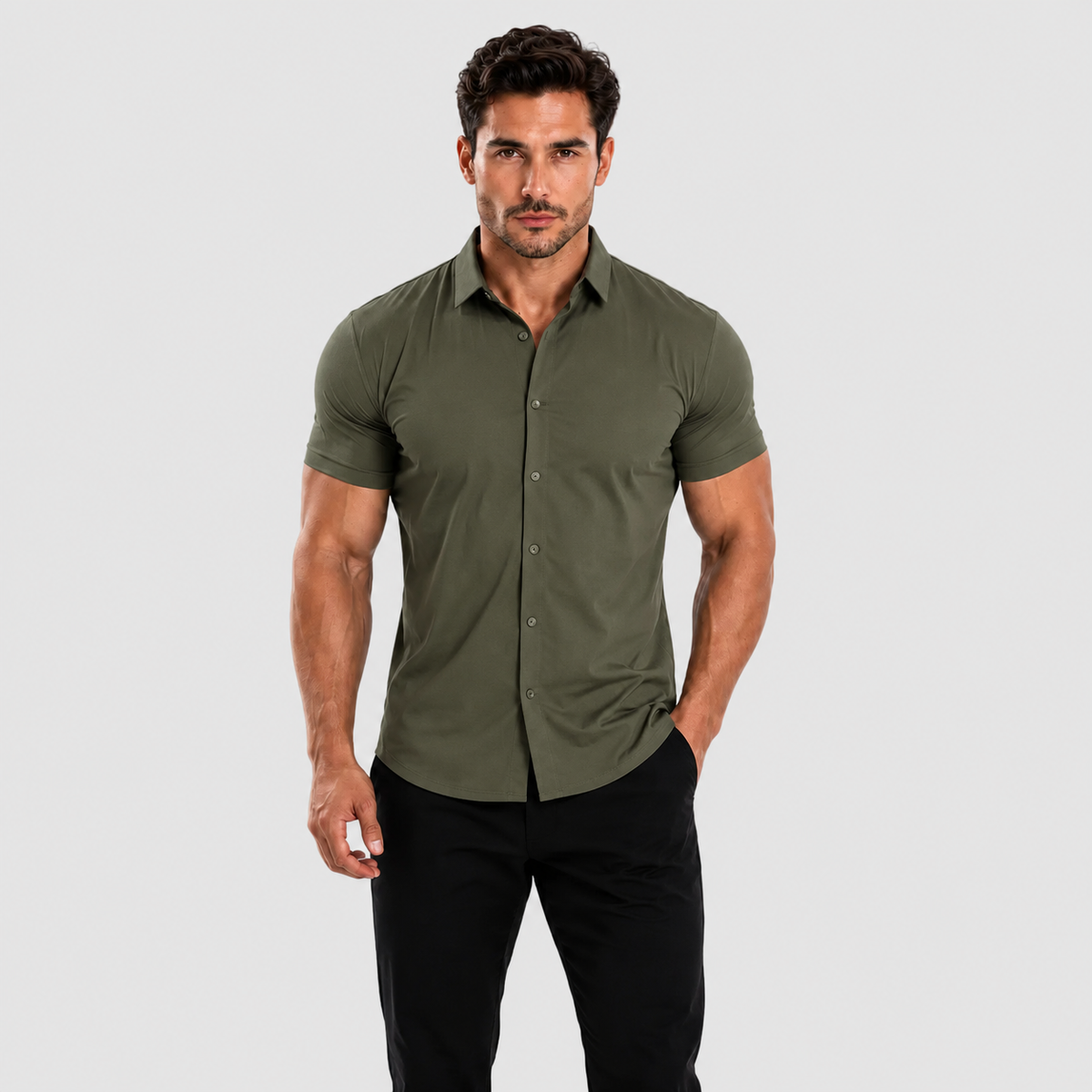 Oak & Weston Muscle Stretch Shirt